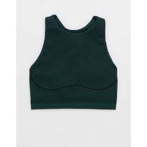 OFFLINE by Aerie Women’s Green Seamless Longline Sports Bra Size Small